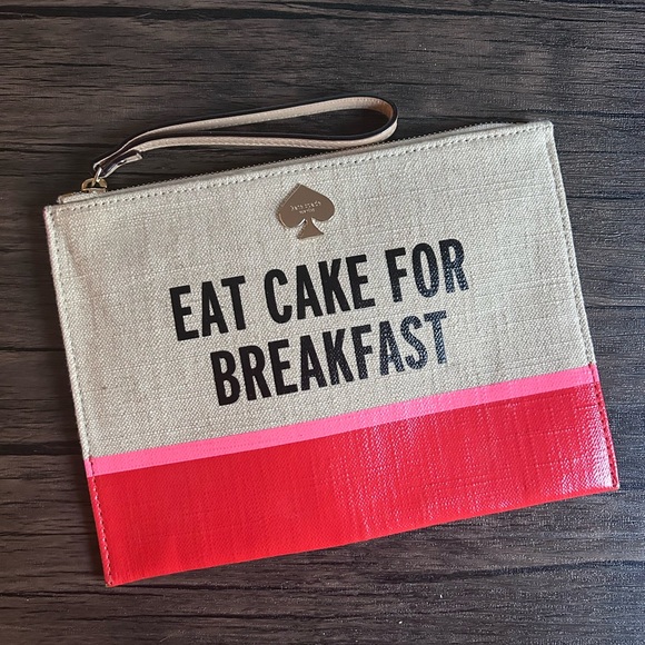 Eat Cake for Breakfast Kate Spade Clutch w/Wristlet - Picture 2 of 3